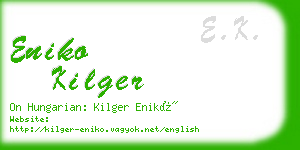 eniko kilger business card